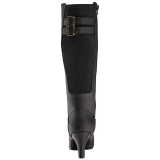 Noir Similicuir 7,5 cm DIVINE-2018 grande taille bottes femmes