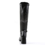 Noir Similicuir 7,5 cm GOGO-300WC bottes femme mollets et jambes larges