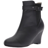 Noir Similicuir 7,5 cm KIMBERLY-102 grande taille bottines femmes