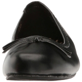 Noir Similicuir ANNA-01 grande taille chaussures ballerines