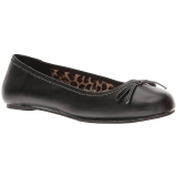 Noir Similicuir ANNA-01 grande taille chaussures ballerines