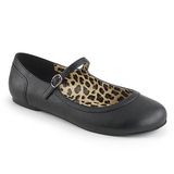 Noir Similicuir ANNA-02 grande taille chaussures ballerines