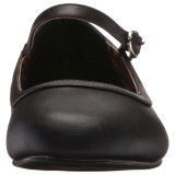 Noir Similicuir ANNA-02 grande taille chaussures ballerines