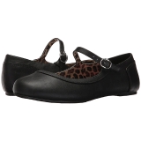 Noir Similicuir ANNA-02 grande taille chaussures ballerines