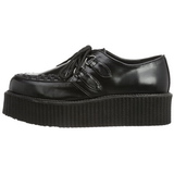 Noir Similicuir V-CREEPER-502 Chaussures Creepers Hommes Plateforme