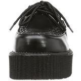 Noir Similicuir V-CREEPER-502 Chaussures Creepers Hommes Plateforme