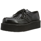 Noir Similicuir V-CREEPER-502 Chaussures Creepers Hommes Plateforme
