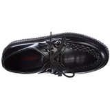 Noir Similicuir V-CREEPER-502 Chaussures Creepers Hommes Plateforme
