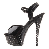 Noir Strass 15 cm STARDUST-609 Chaussures pour femmes a talon