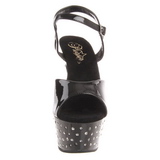 Noir Strass 15 cm STARDUST-609 Chaussures pour femmes a talon