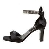 Noir Strass 8,5 cm ROMANCE-372 Sandales Femme a Talon