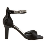 Noir Strass 8,5 cm ROMANCE-372 Sandales Femme a Talon