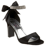 Noir Strass 8,5 cm ROMANCE-372 Sandales Femme a Talon