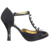 Noir Suede 10 cm SMITTEN-10 Rockabilly escarpins  talons hauts