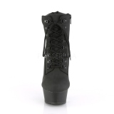 Noir Sudine 15 cm DELIGHT-600TL-02 bottines pleaser plateforme