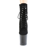 Noir Sudine 20 cm FLAMINGO-1020FST bottines de striptease