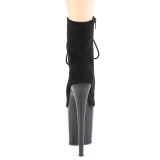Noir Suédine 20 cm FLAMINGO-1020FST bottines de striptease