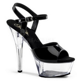 Noir Transparent 15 cm Pleaser KISS-209 Plateforme Haut Talon