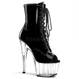 Noir Transparent 18 cm ADORE-1021 bottines plateforme pour femmes