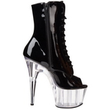 Noir Transparent 18 cm ADORE-1021 bottines plateforme pour femmes