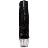 Noir Transparent 18 cm ADORE-1021 bottines plateforme pour femmes