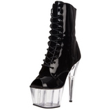 Noir Transparent 18 cm ADORE-1021 bottines plateforme pour femmes