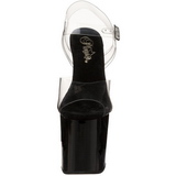 Noir Transparent 19 cm TABOO-708 Plateforme Haut Talon