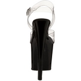 Noir Transparent 19 cm TABOO-708 Plateforme Haut Talon
