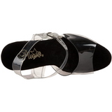 Noir Transparent 19 cm TABOO-708 Plateforme Haut Talon