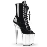 Noir Transparent 20 cm FLAMINGO-1021 bottines plateforme pour femmes