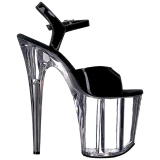 Noir Transparent 20 cm Pleaser FLAMINGO-809 Talons Hauts Plateforme