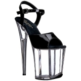 Noir Transparent 20 cm Pleaser FLAMINGO-809 Talons Hauts Plateforme