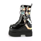 Noir Vegan 12,5 cm ETERNAL-115 demonia bottines talon compens