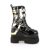 Noir Vegan 12,5 cm ETERNAL-115 demonia bottines talon compens