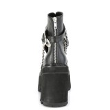 Noir Vegan 12 cm ASSAULT-55 bottines à talons épais plateforme lolita