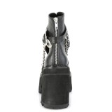 Noir Vegan 12 cm ASSAULT-55 bottines  talons pais plateforme lolita