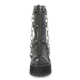 Noir Vegan 12 cm ASSAULT-66 bottines  talons pais plateforme lolita