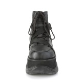 Noir Vegan 7,5 cm NEPTUNE-181 bottines demoniacult - bottines de cyberpunk unisex