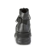 Noir Vegan 7,5 cm NEPTUNE-181 bottines demoniacult - bottines de cyberpunk unisex