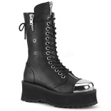 Noir Vegan 7 cm GRAVEDIGGER-14 bottes demoniacult - bottes plateforme unisex