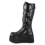 Noir Vegan 8,5 cm TRASHVILLE-518 bottes demonia - bottes plateforme unisex