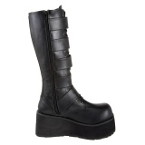 Noir Vegan 8,5 cm TRASHVILLE-518 bottes demonia - bottes plateforme unisex