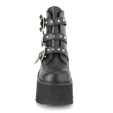 Noir Vegan 9 cm ASHES-55 bottines demonia plateforme