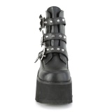 Noir Vegan 9 cm ASHES-55 bottines demoniacult plateforme