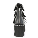 Noir Vegan 9 cm ASHES-70 bottines  talons pais plateforme lolita