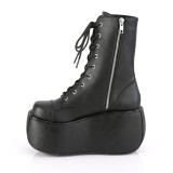 Noir Vegan 9 cm VIOLET-120 bottines demonia plateforme