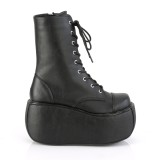 Noir Vegan 9 cm VIOLET-120 bottines demonia plateforme