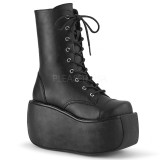 Noir Vegan 9 cm VIOLET-120 bottines demoniacult plateforme
