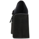 Noir Velours 11,5 cm KERA-10 chaussures lolita plateforme