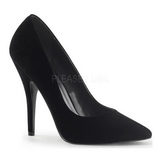 Noir Velours 13 cm SEDUCE-420 Escarpins Talons Aiguilles Hommes